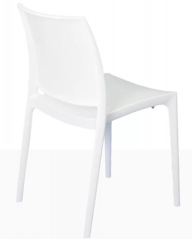 Chaise blanc 81x44x50 cm Maya