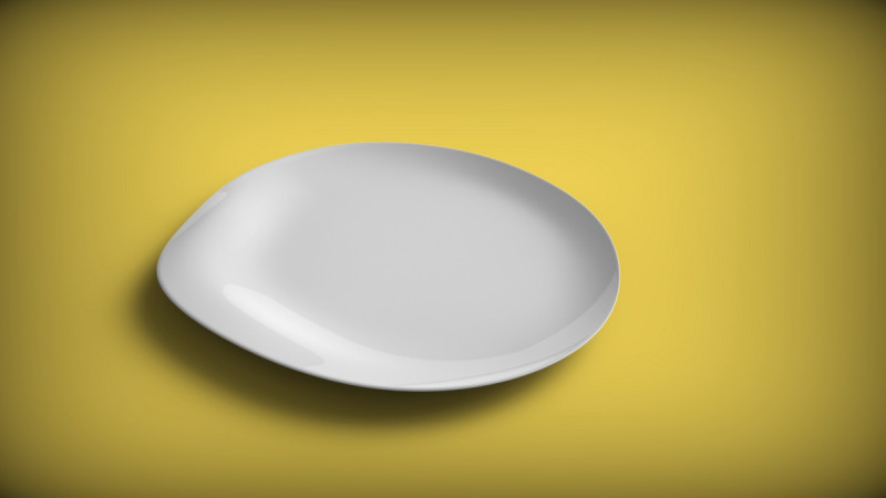 Assiette plate rond blanc porcelaine Ø 25 cm Moving Astera
