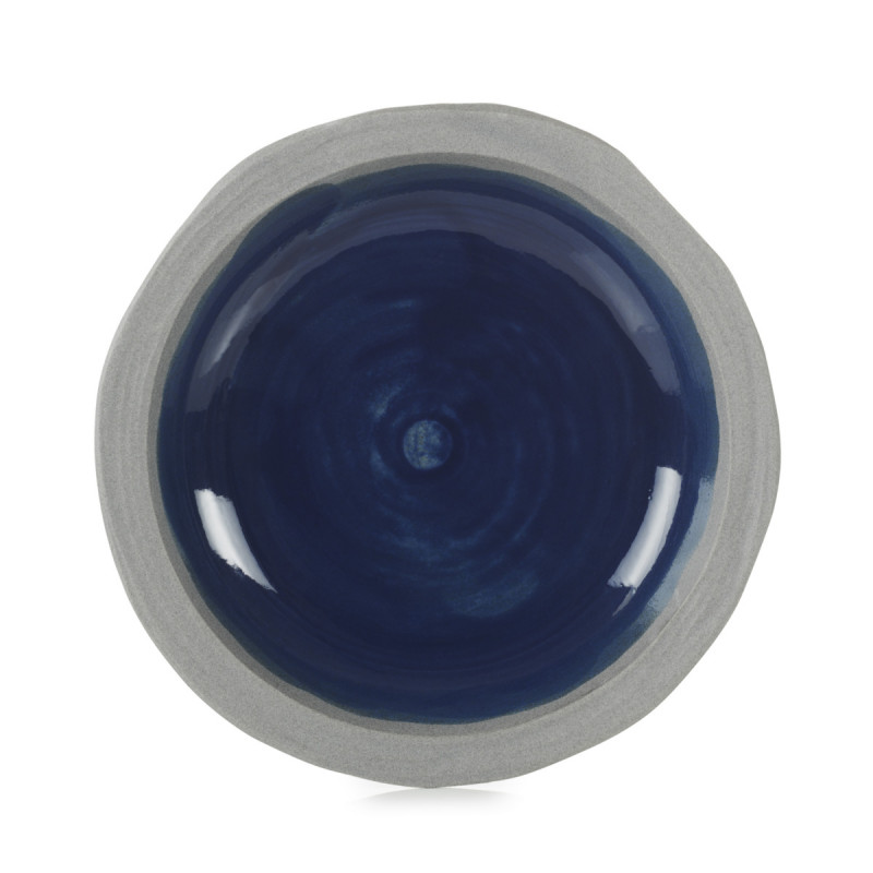 Assiette creuse rond bleu porcelaine Ø 21 cm No.w Revol
