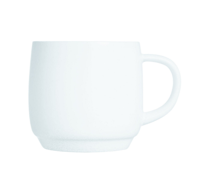 Tasse avec anses rond blanc verre opal 9 cl Ø 7,8 cm Intensity Baril Arcoroc